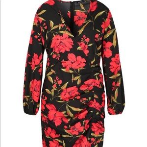 Floral wrap ruched Maxi Dress